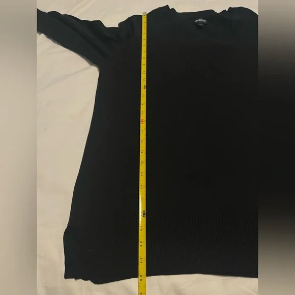 AVENUE Plus Women’s Classic Black V-Neck Long Sleeves Top Sweater Size 18 / 20 - Picture 11 of 12